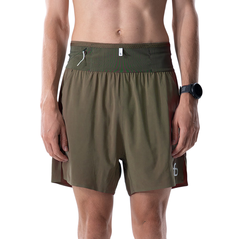Feibit Air Pants 4.0 Men's Waist Bag Shorts Breathable Running Sports Pants 5-Inch Quick-Dry Lichen Green M