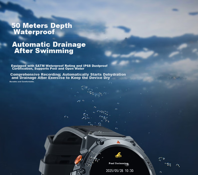 Dickies Sports Smartwatch Heart Rate Blood Oxygen Sleep Monitoring Bluetooth Call Waterproof Multifunction CL-772 Light Brown 11