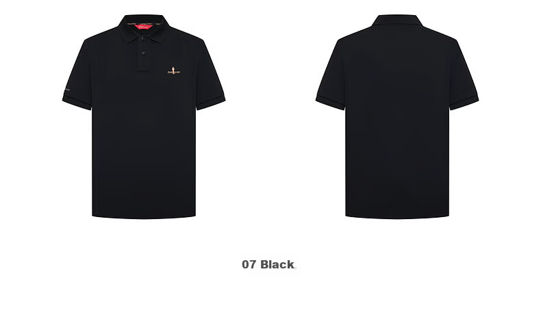 Biyinlefen Antibacterial Cooling Spring Summer Men's Casual Business Multi-Color Skin-Friendly Short Sleeve Polo Shirt 14