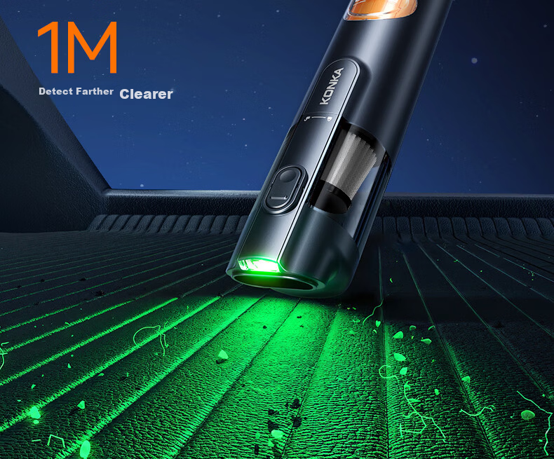KONKA Car Vacuum Cleaner with Strong Suction, Wireless Handheld Vacuum for Cars And Home Use, Powerful Blowing And Suction All-In Machine, Portable Car Desktop Handheld Vacuum for Pet Hair 14