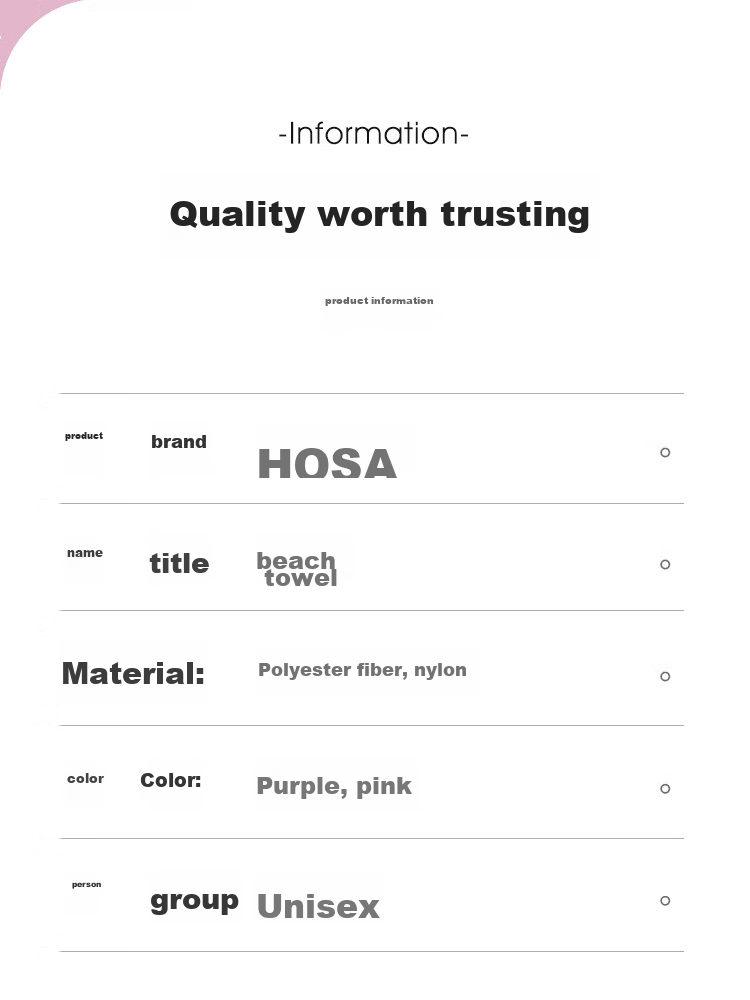 Hosa Quick-Drying Swimming Towel, Absorbent Towel for Women, Sports Fitness Towel, Portable Hot Spring Travel Beach Towel, Purple 11