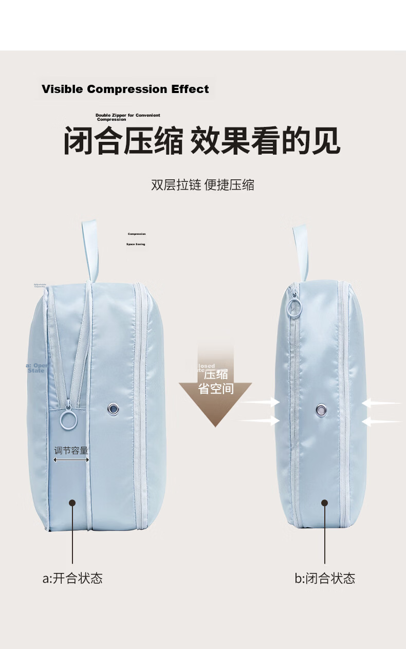 Baicaoyuan Compression Travel Storage Bag for Down Jackets, Clothing, Underwear, Luggage Packing, Business Trip Dirty Clothes, Essential Travel Supplies 11