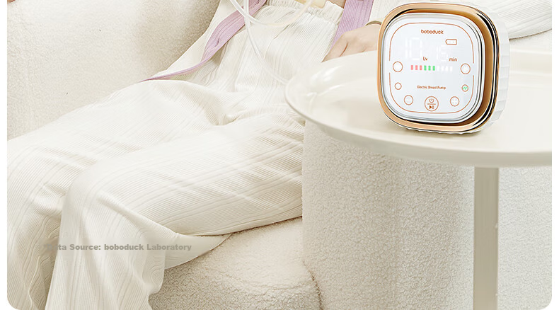 Boboduck Hands-Free Double Electric Breast Pump Dual Frequency Portable High Suction Neck-Hanging Milk Extractor 5087 9