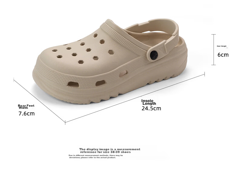 Limi Unisex Ventilated Slip-On Sandals Non-Slip Outdoor Open-Toe Beach Shoes Off-White Size 36-37 9