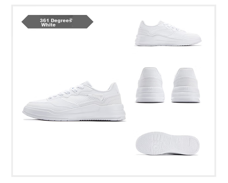 361° Yuhang Casual Men's Shoes Summer Breathable White Thick-Soled Versatile Sports Sneakers Board Shoes Men 672616620-1 42