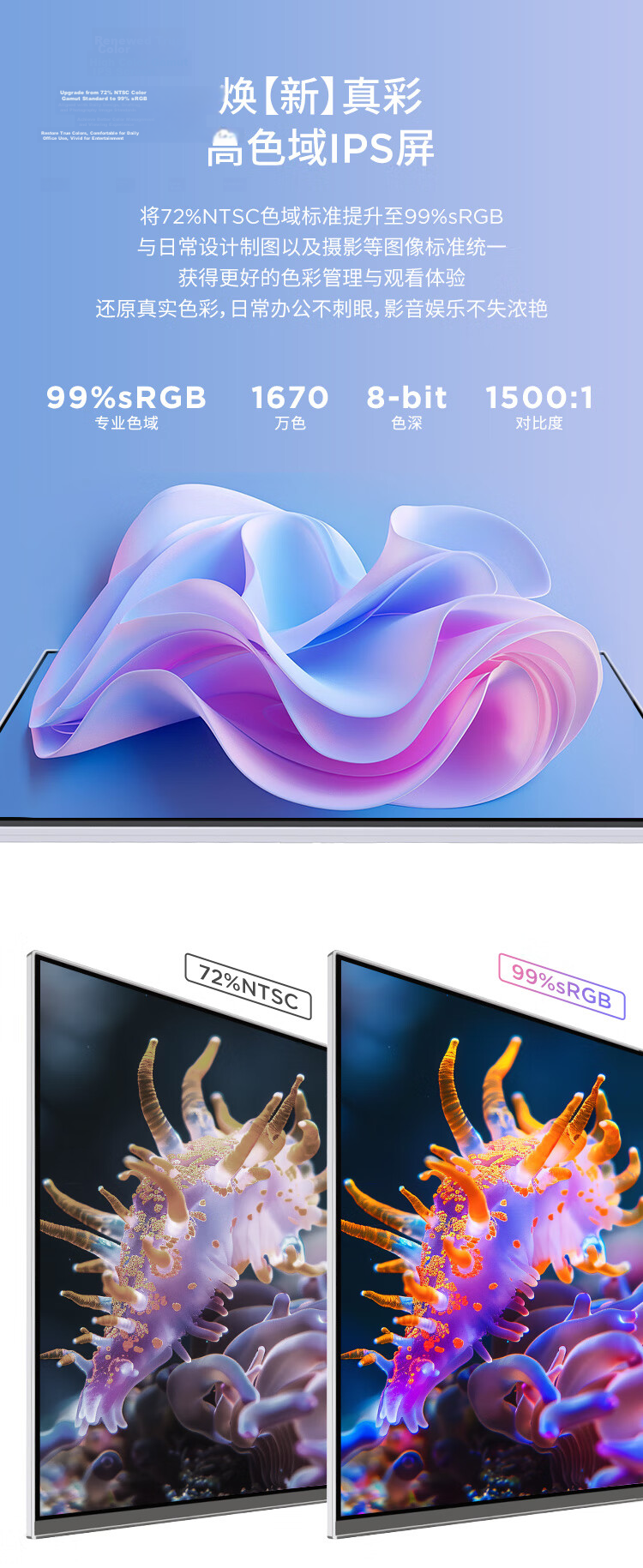 Lenovo 23.8-inch FHD Narrow Bezel 144Hz High Refresh Rate High Color Gamut Built-in Speakers Phone Stand Cable Organizer AMD Graphics Sync Stylish Office Home Monitor L24-4C 5