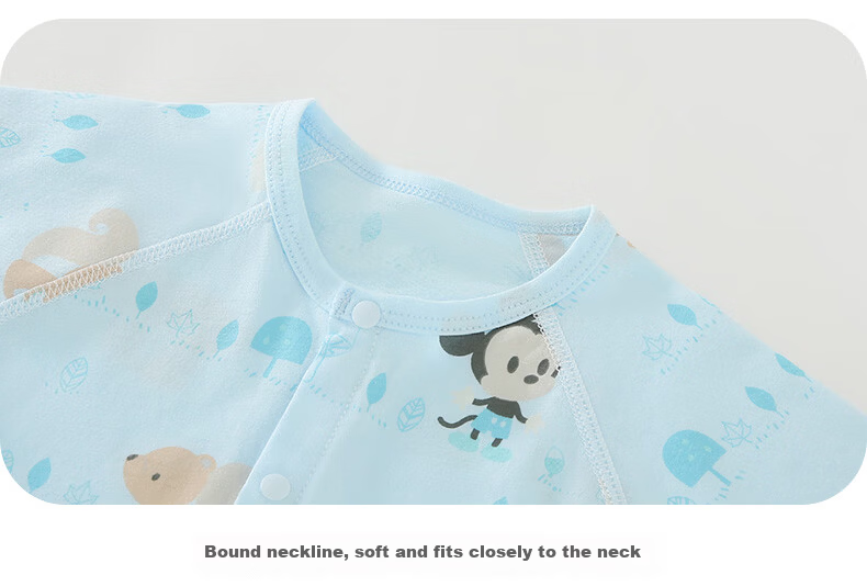 Disney 2-Piece Baby Summer Thin Newborn Romper Set A-Class Cotton Crawling Suit Full Moon Boys and Girls Sleepwear 13