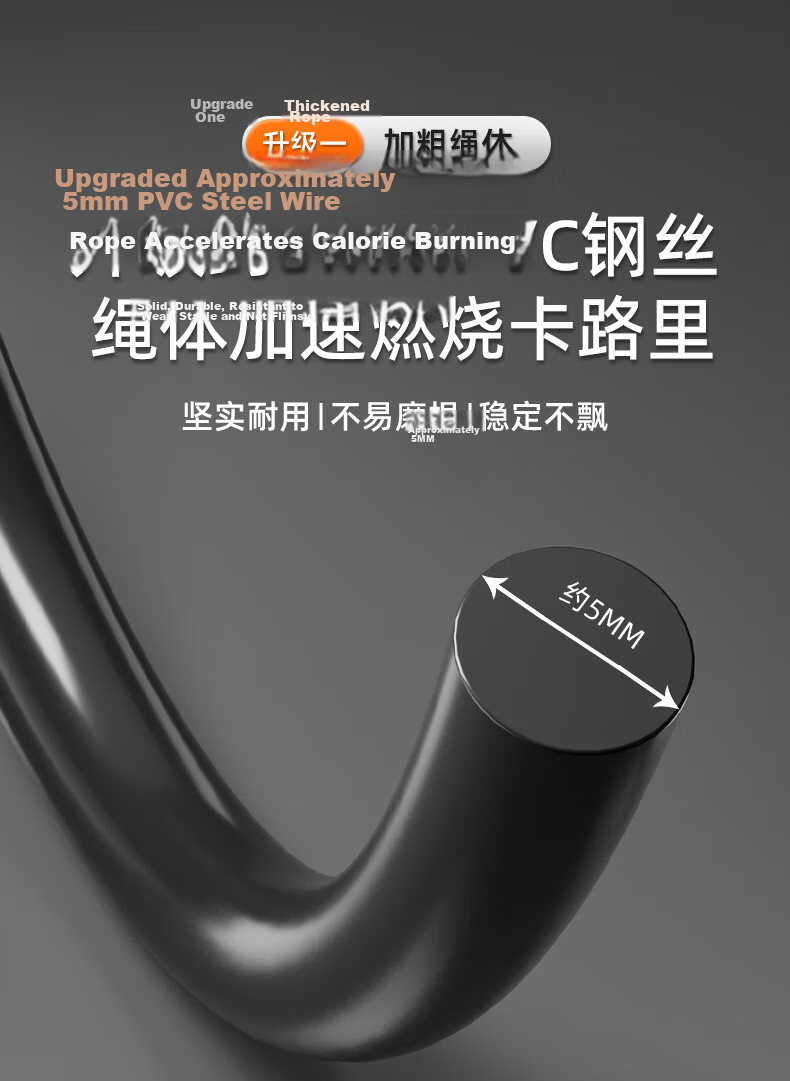 Oufanda Children's Speed Jump Rope for Middle School Entrance Exam, Elementary And Secondary School Competition Exam Fitness Training Special Jump Rope 5