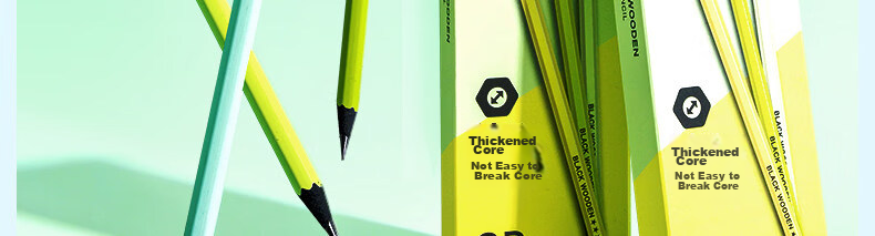 M&G Stationery, HB Pencils, 10 Small Green Sticks, Black Wood, 3.2mm Thickened Core, Hexagonal Shaft, Card Drawing Pencils, Elementary School-Specific Pencils, Exam-Specific, Summer Vacation Handwriting Practice, AWP357T7 18