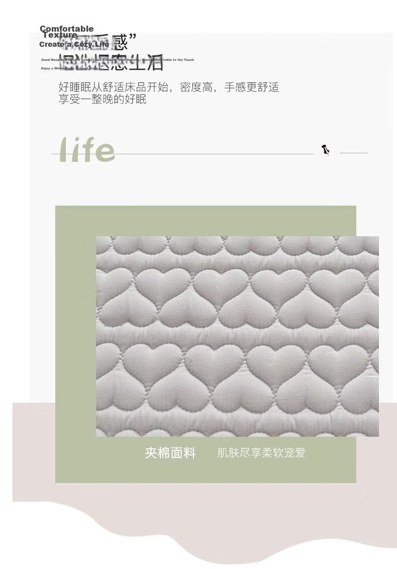 MUJI Class A Quilted Pillowcase with Pillow Core Isolation Layer, Household Anti-Oil and Dirt-Proof Pillowcase, 48x74cm Single Piece 4