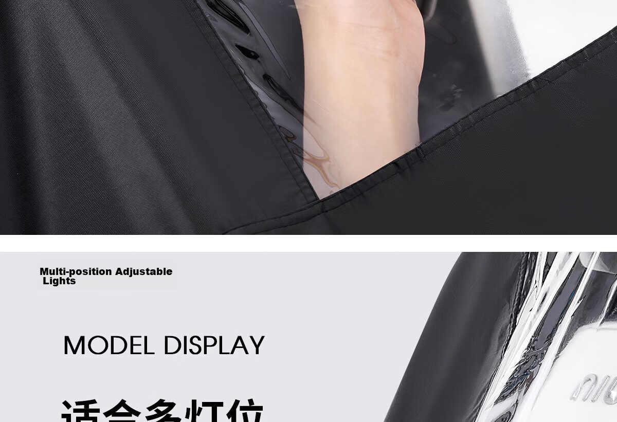BWNK Electric Bike Raincoat Single Rider Adult Portable One-Piece Rain Poncho Black 8