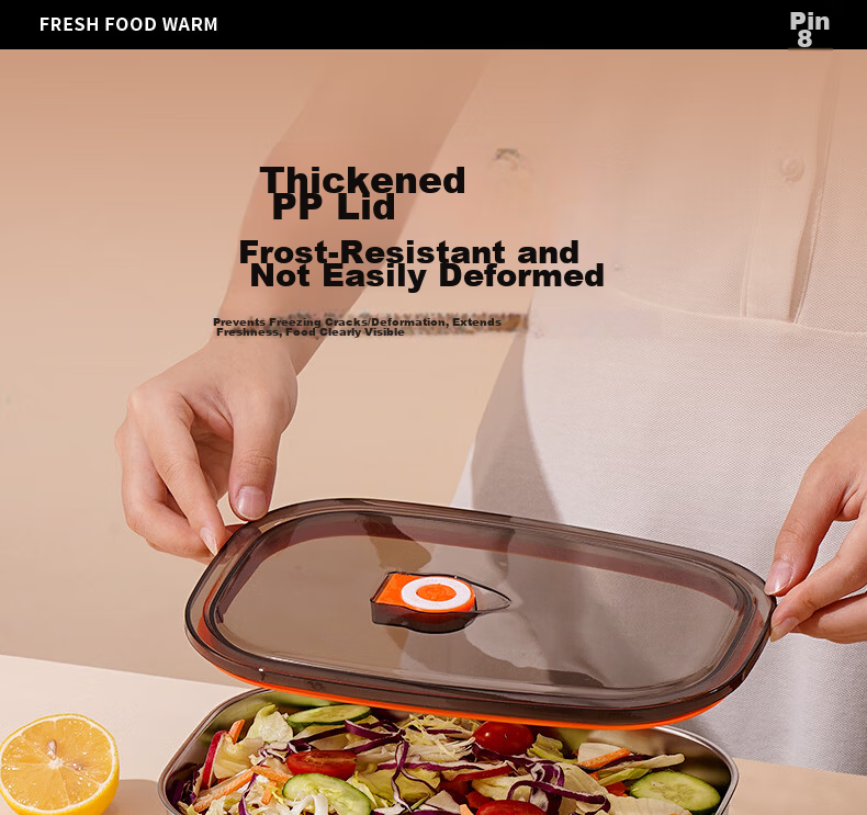 Ymer 316L Stainless Steel Insulated Lunch Box Microwave Safe Office Canteen Compartment Bento Box 20