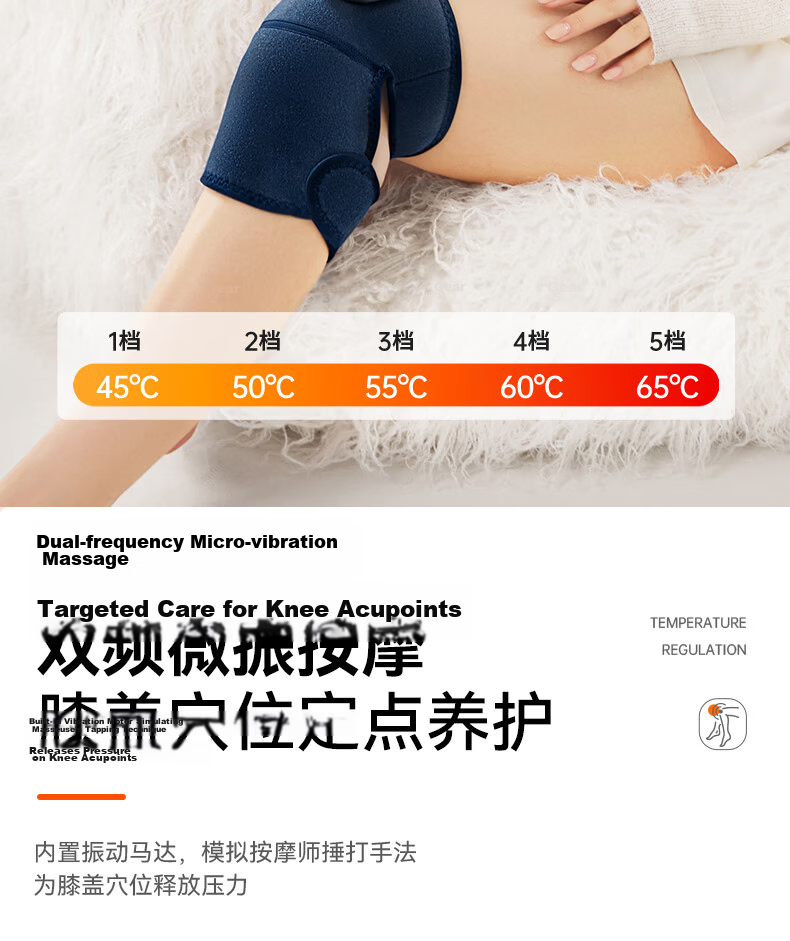 KeepFit Knee Massager Heat Pad Leg Massager Therapy Knee Pain Relief Synovitis Joint Pain Warmer Gift for Parents K20S 15