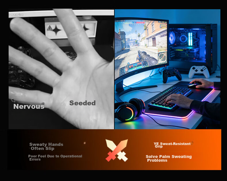 YE Esports Gaming Sweat Absorber Da Sima Edition Sweat-Absorbing Stress Relief FPS Pro Player Use Small Granule Active Drying Particles Orange Sandalwood Scent 9