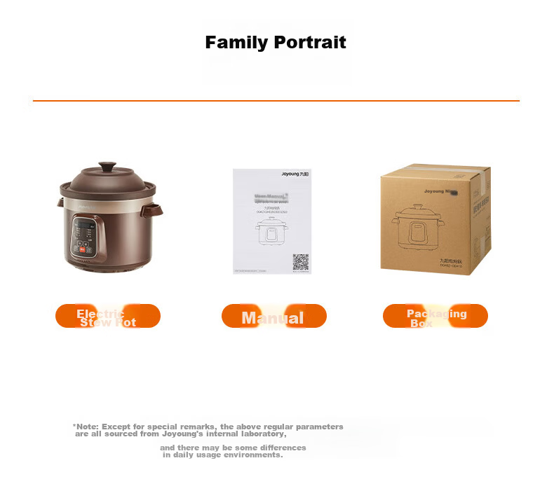 Joyoung Quick-Stew Electric Stew Pot, Electric Clay Pot Stew Cup, Purple Clay Pot, Bird's Nest Stew Cup for Porridge, Direct Stewing Large Capacity Multifunctional Pot with Reservation And Keep-Warm Function GD630 24