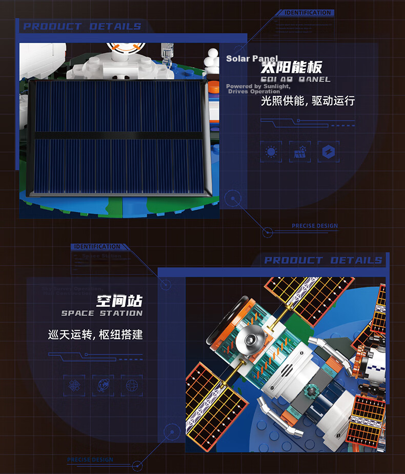 JAKI Building Block Solar Dawn Detector Car Model Toy for Adults and Kids Birthday Children's Day Gift 4