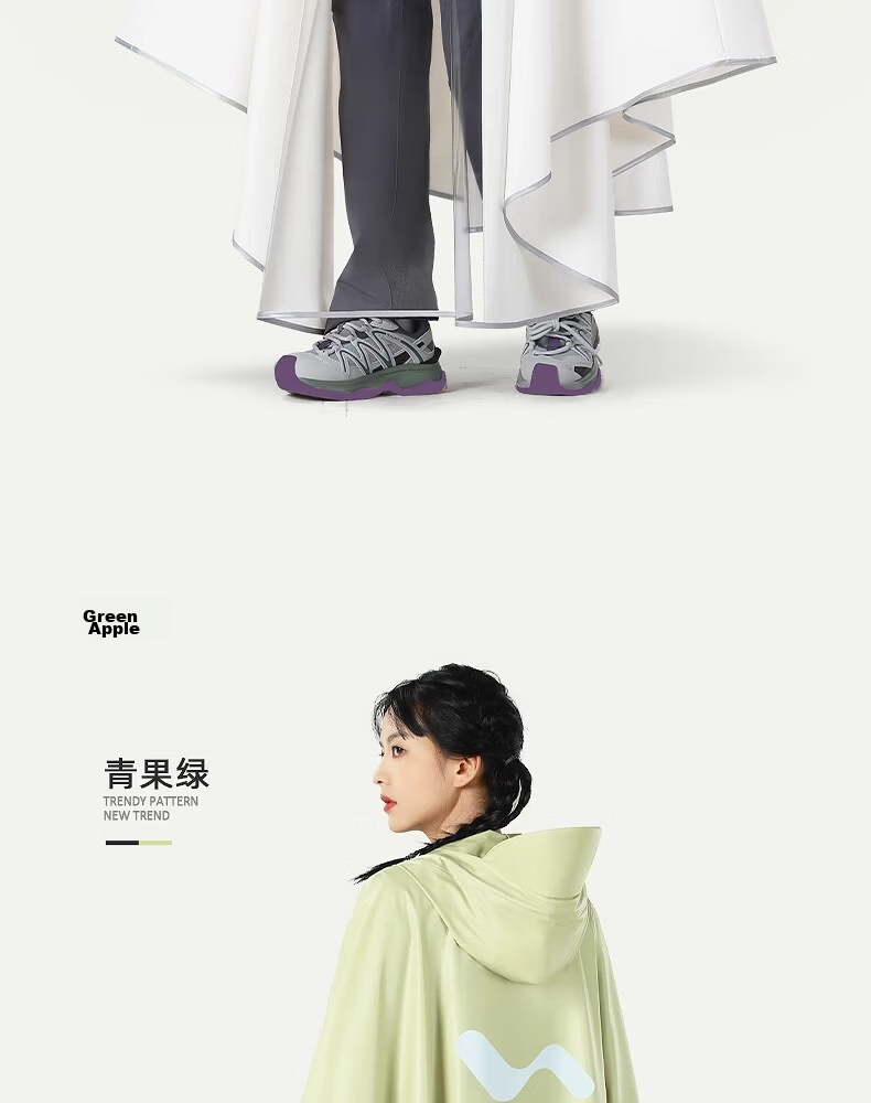 Beimei Extra Large Thickened Long Electric Vehicle Raincoat Full Body Windproof Heavy Rainproof Unisex Single Adult Battery Motorcycle Rain Poncho 16
