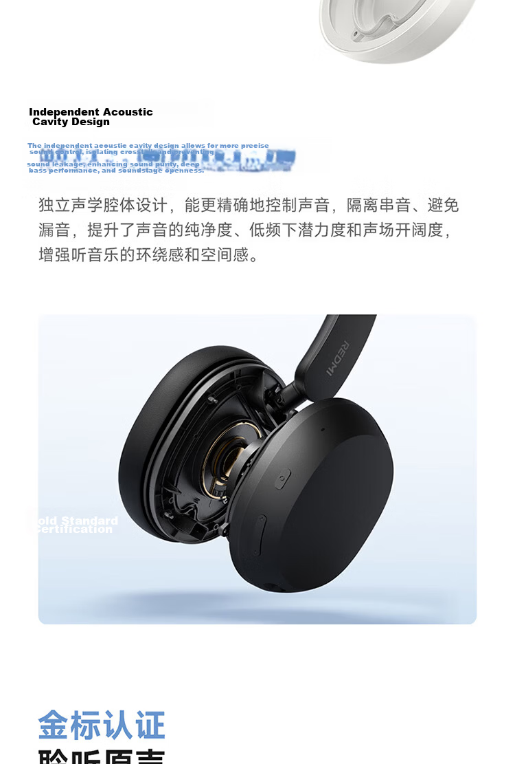 MI REDMI Over-Ear Bluetooth Headphones with Active Noise Cancellation, Comfortable Fit, Long Battery Life, Compatible with Mi Ecosystem And Apple/Huawei Phones, Jazz Blue 12