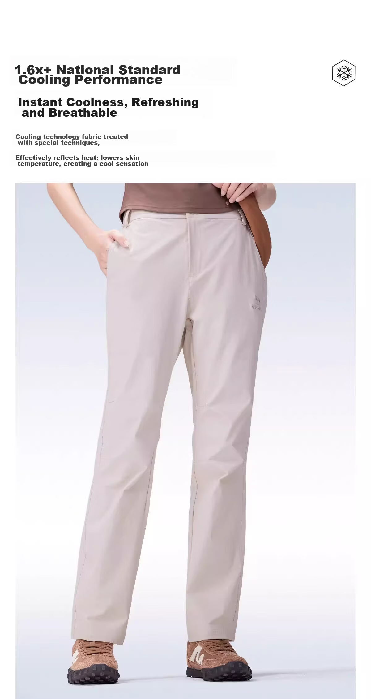 Camel Women's Outdoor Quick-Dry Pants Spring Summer Woven Cool Breathable Moisture-Wicking High UV Protection Hiking Mountaineering Trousers for Men 9