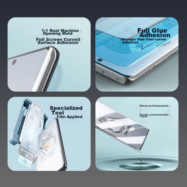 Smorss Premium Ice Ceramic Film Full Glue OnePlus 15 Soft Screen Protector HD Anti-Drop No Black Edge Scratch Repair Film Dust-Free Installation 2