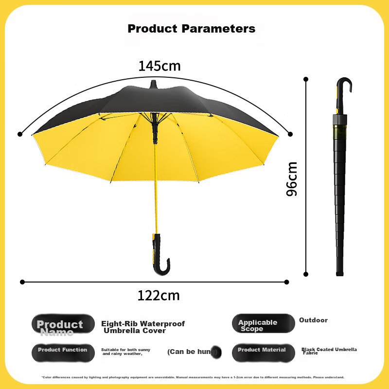 Hakkai Bird Automatic Blackout Sun Umbrella, Dual-Use for Rain and Sun, Large Canopy, Windproof Reinforced, Outdoor Work and Business Use 14