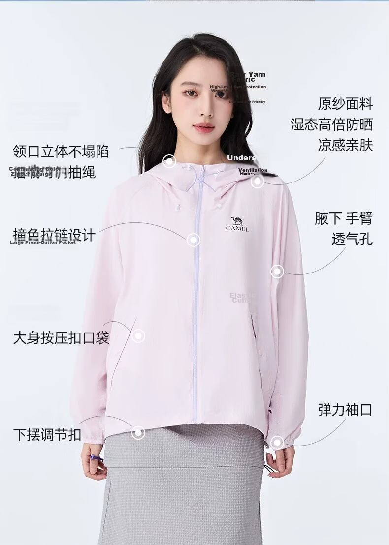 CAMEL Dilireba Same Style Original Yarn Sun Protection Jacket 2026 Spring Summer New Cool Heat-Shielding UV Protection Coat 11