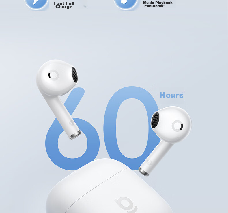 BASEUS W04 Semi-In-Ear True Wireless Bluetooth Earphones New Upgrade Premium Sound Quality 60H Long Battery Life Compatible with Apple Huawei Vivo Honor Oppo Phones Gift 14