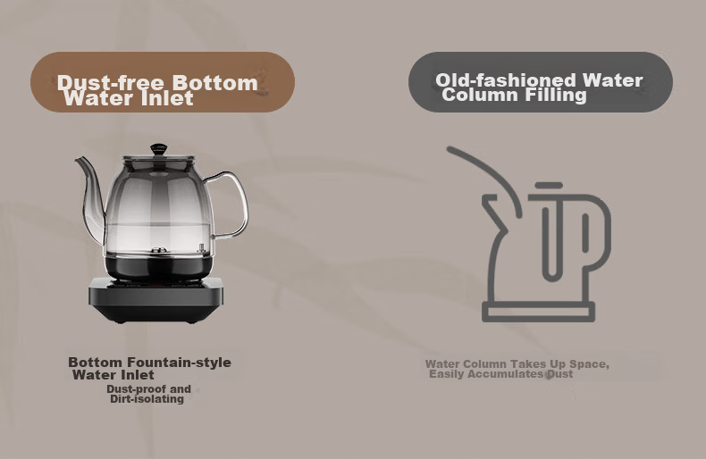AUX Automatic Water-Filling Electric Kettle, Tea Table Integrated Electric Tea Stove Electric Kettle, Built-In Tea Table Electric Kettle for Brewing Tea And Sterilizing Tea Set, Electric Tea Tray HX-10B76 11