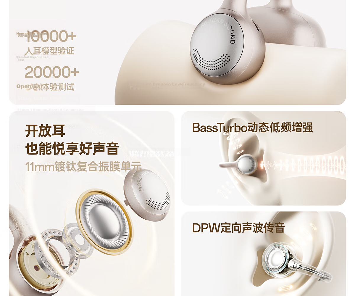 Edifier Huazai Bluetooth Ear Clip Earphones OLED Display IP56 Waterproof Bluetooth 5.4 35H Battery Life Compatible with Apple Huawei Xiaomi Eden Purple 4