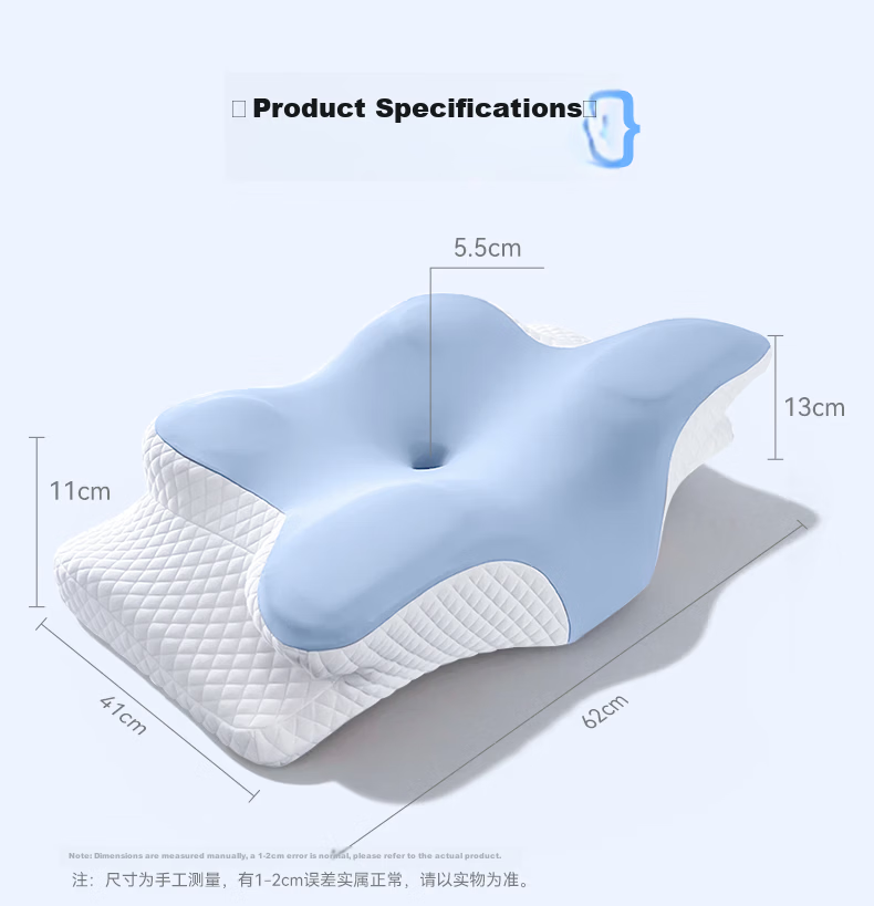 Zhiguozhe Neck Support Pillow Side Sleeping Cervical Pillow Deep Sleep Anti-Snore Adult Ergonomic Butterfly Memory Foam Pillow 37