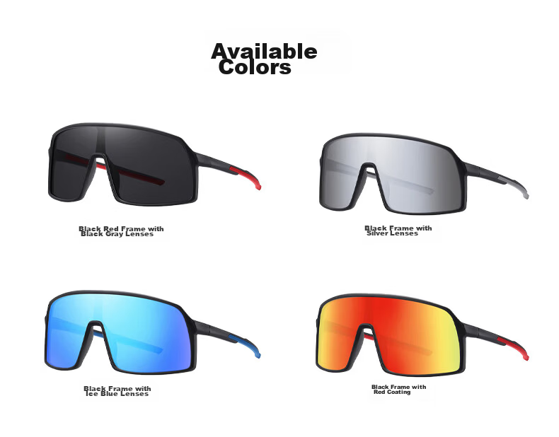 DRATRA Cycling Glasses Large Frame Outdoor Sports Marathon Running Windproof Sandproof Road Bike Polarized Sunglasses 10