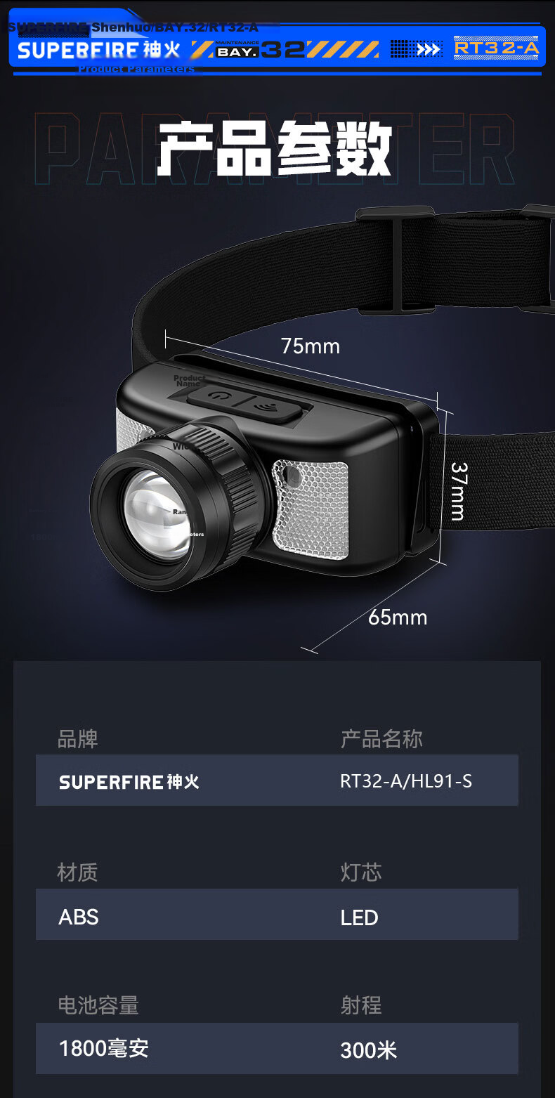 SupFire Headlamp High Brightness Zoom Sensor Long Battery Life Rechargeable Waterproof Work Fishing Light 14