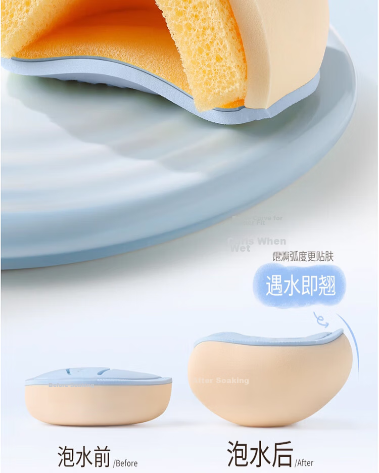 Goodi Big Fatty Cotton Candy Cushion Puff Large Makeup Sponge Dual-Use for Foundation Liquid, Dry and Wet, Non-Powder Absorbing 6
