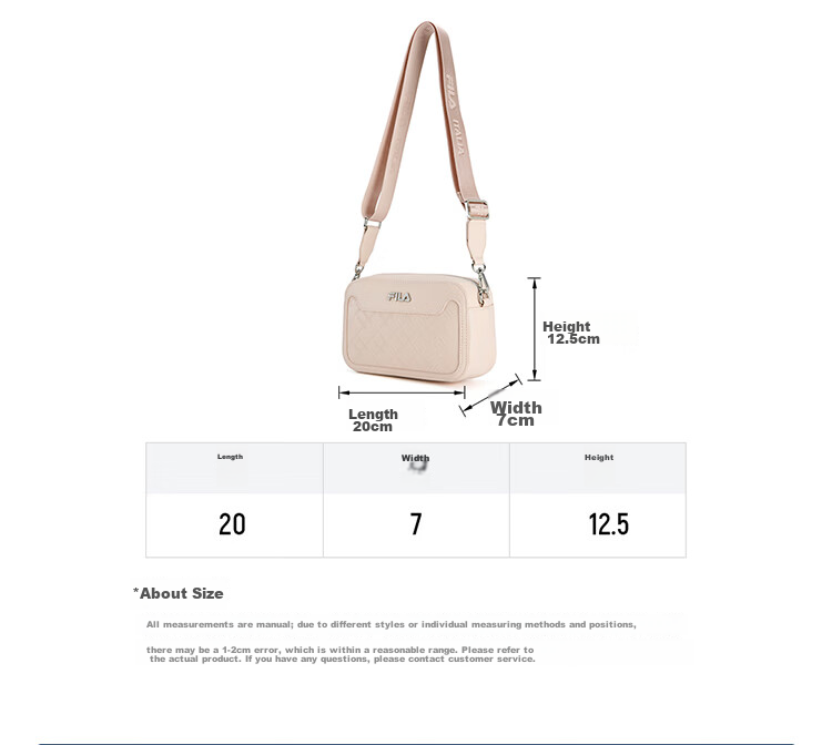 FILA Official Women's Shoulder Bag 2026 Summer Fashion Casual Crossbody Small Square Bag 31