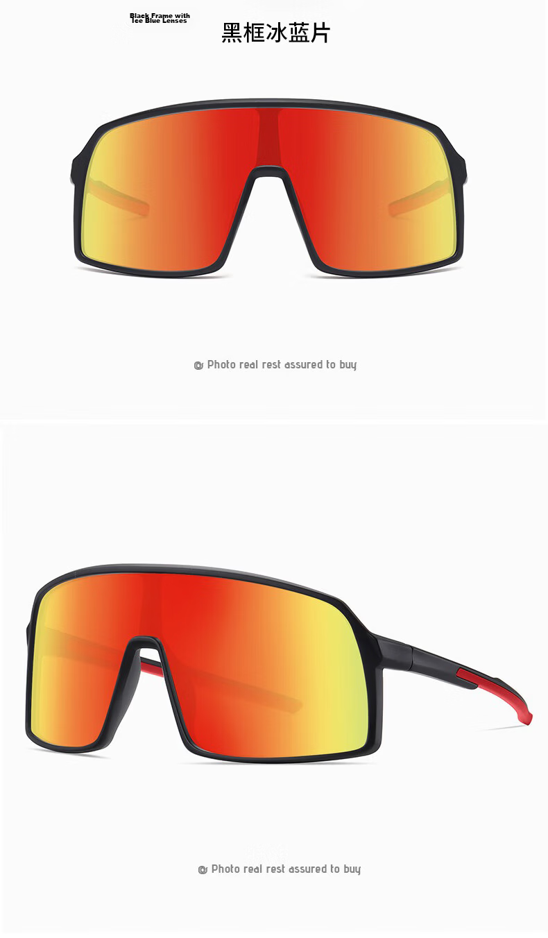 DRATRA Cycling Glasses Large Frame Outdoor Sports Marathon Running Windproof Sandproof Road Bike Polarized Sunglasses 14