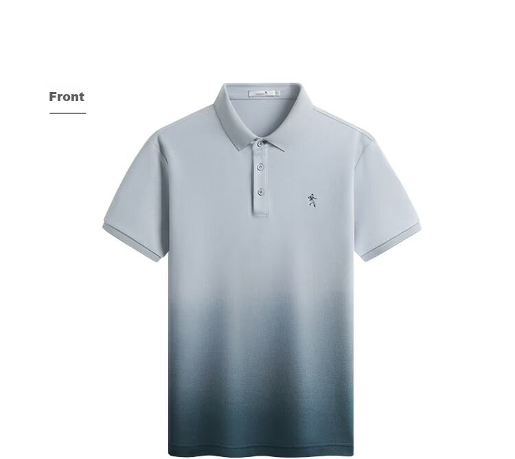 DANCING WOLVES [Gradient] Short-Sleeve Polo Shirt for Men, Summer Cool-Feeling Quick-Dry Breathable Business Casual Versatile T-Shirt Top for Me 18