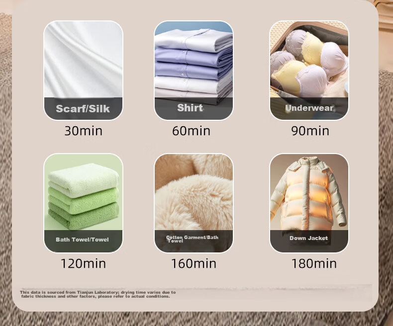 Tianjun Little Angel Multi-Hook Cylinder Dryer Large Capacity Double-Layer Round Clothes Dryer Fast Drying Home Baby Underwear Mite-Killing Dryer TJ-1Y23 7