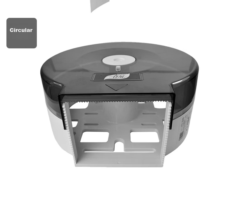 Chunfeng Hotel Bathroom Tissue Box Large Roll Paper Holder (Black) No-Drill Wall-Mounted Toilet Paper Dispenser 14