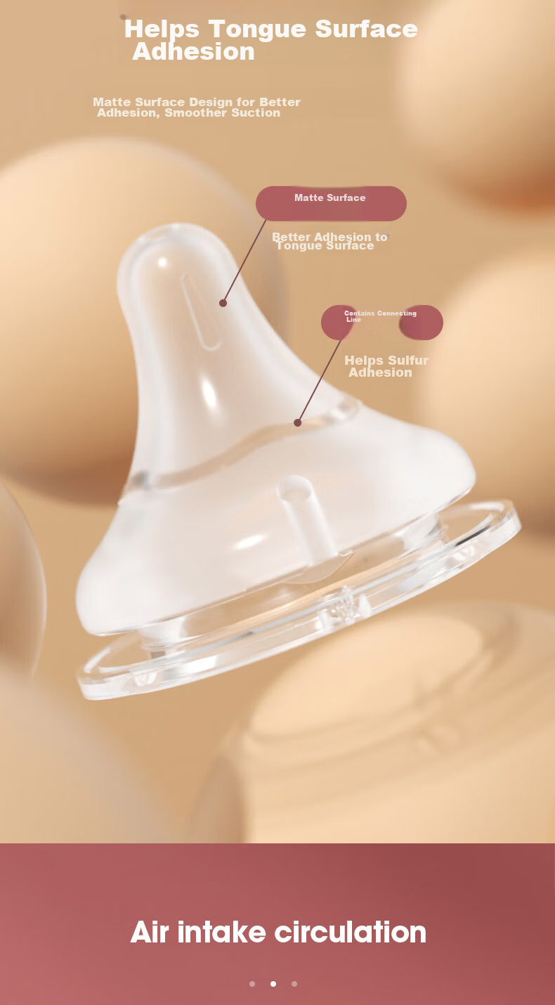 Anpei Universal Wide-Neck Nipple, Breast-Like Feel, for 15 Months And Above (Suitable for Haozai/Jikang/Pigeon) 8