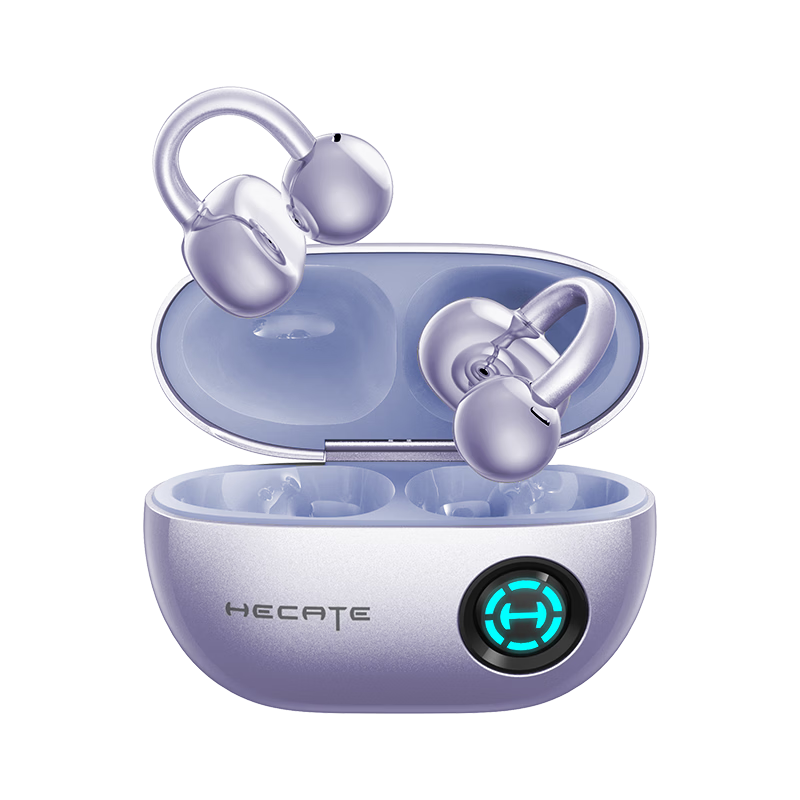 EDIFIER HECATE CP2 2026 Latest Clip-on Bluetooth Gaming Earphones Bone Conduction Upgraded Air Conduction Wireless Open-Ear Sports Running Esports Purple