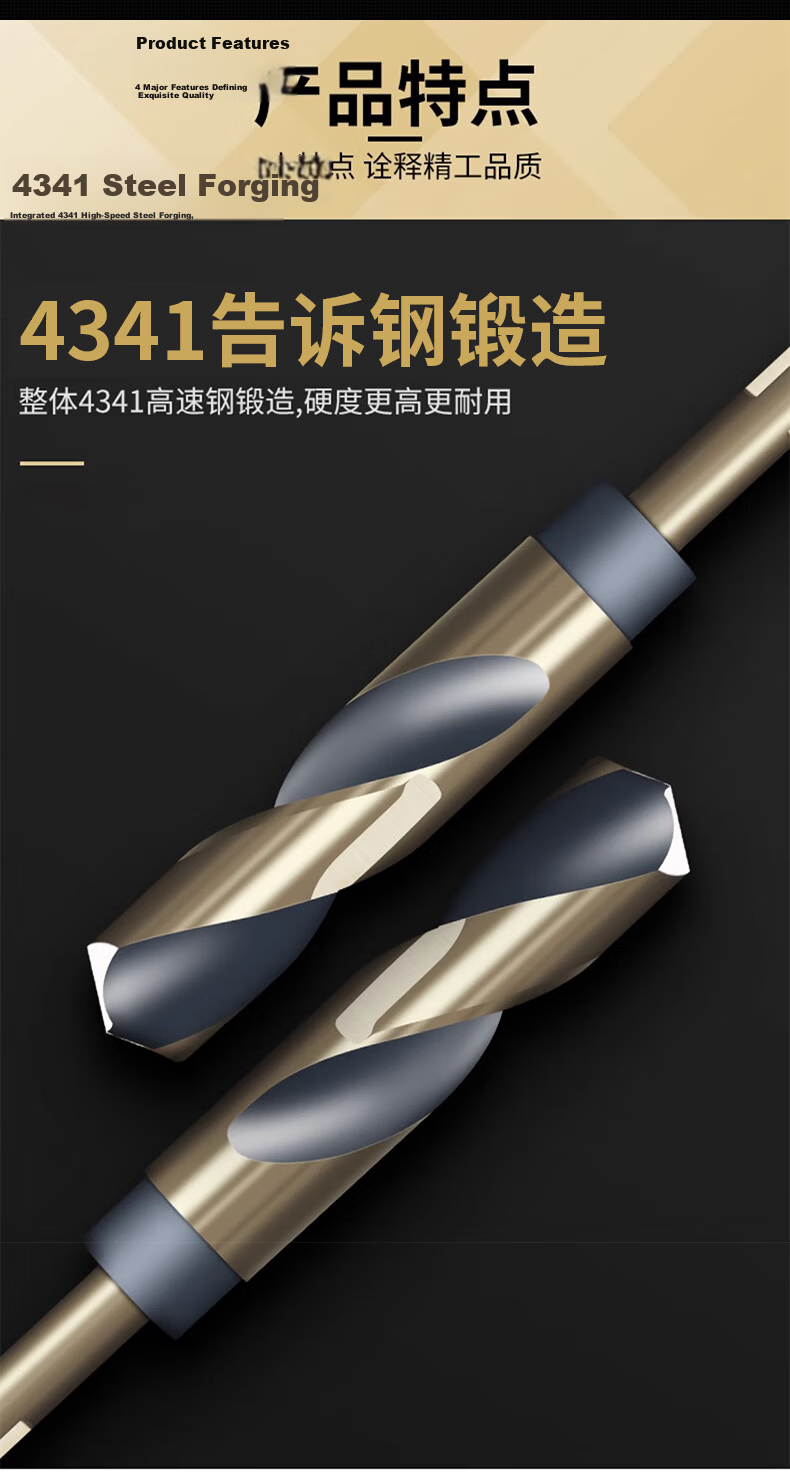 Yanyan High-Speed Steel Small Shank Twist Drill Bit Stainless Steel Concrete Wall (25mm + Twist Drill *1) 2-Piece Set 4
