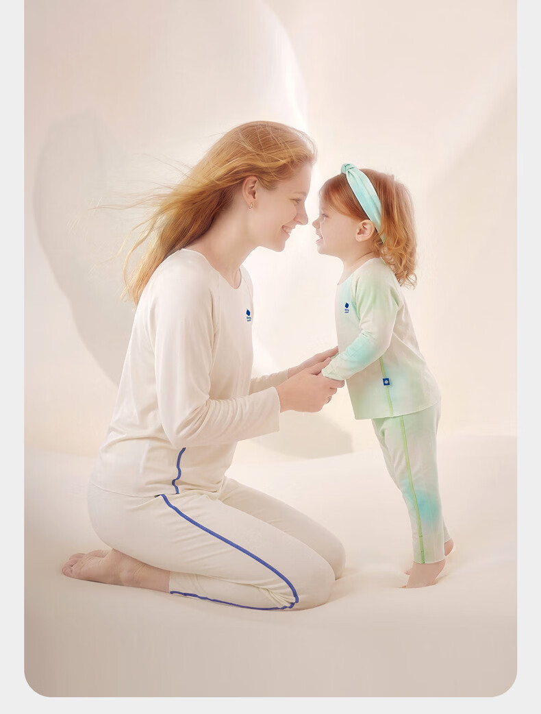Babycare Camellia Children's Homewear Spring Summer Modal Lightweight Pajama Set Shell White 130 12