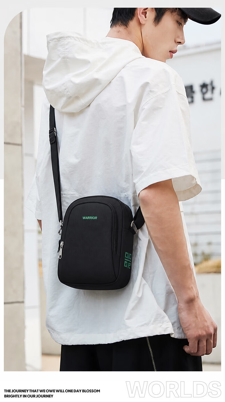 Warrior Men's Large Capacity Multifunctional Shoulder Bag Commuter Casual Crossbody Bag Cycling Sports Chest Bag Phone Bag for Women 5