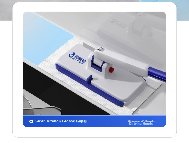 Baojiajie Facial Towel Clip Mop 2025 New Home Hands-Free Lazy Mop Automatic Cloth Clamping Dry and Wet Dual-Use 9