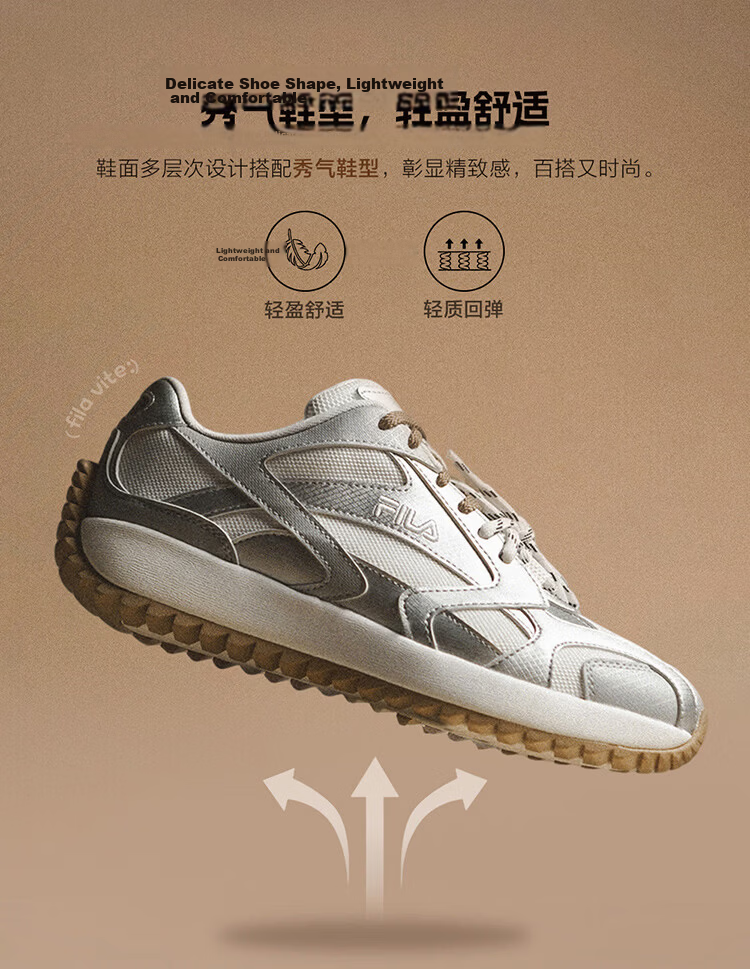 FILA Fila Agan Shoes [Yang Mi Same Style] Women's 2026 Spring Wisteria Shoes VITE Simple Fashion Casual Shoes 6