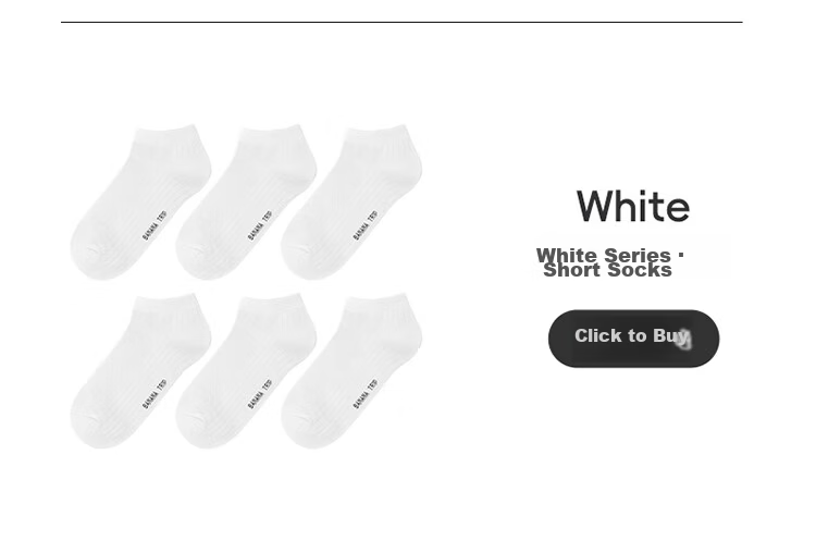 BANANA TRIP Disposable Men's Short Crew Socks Four Seasons Daily Cotton Socks [10A Antibacterial] Vacuum Compressed Individual Pack Black 21