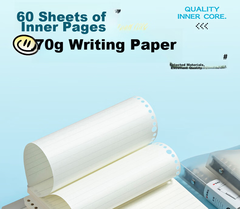 M&G Stationery B5 60-Sheet Ruled Refill Paper 26-Hole Detachable Notebook Refill APNHG076 Exam Essential 14