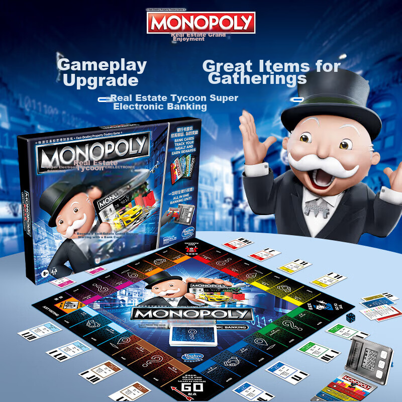 Hasbro Monopoly Electronic Banking Board Game Family Party Kids Gift E8978