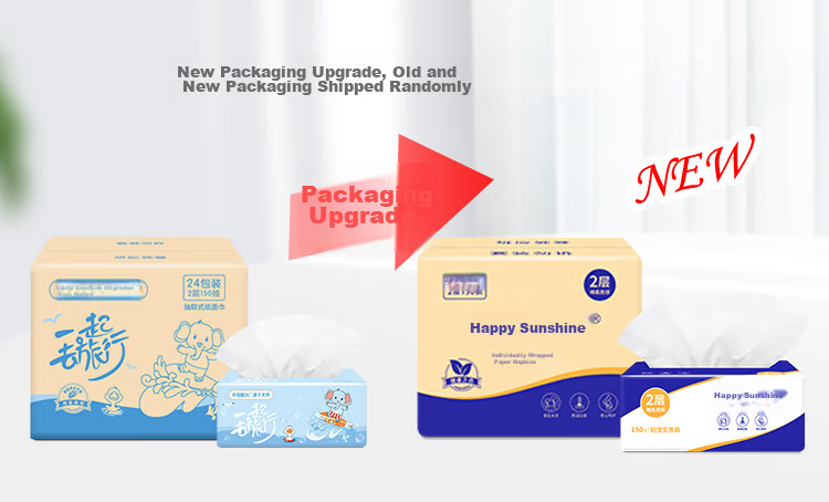 Xingfu Sunshine Facial Tissue 4-Ply 100 Sheets * 6 Packs Red Festive Packaging 1