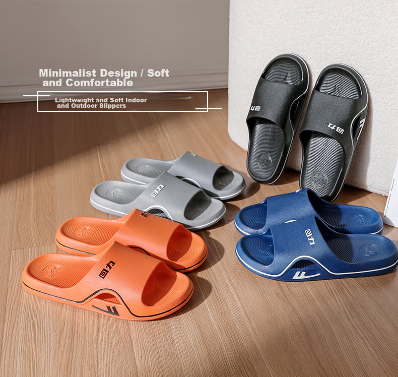 Huili Four Seasons Trendy Sandals, Fashionable Indoor And Outdoor Non-Slip Lightweight Comfortable Men's Slippers HL3920 Gray Size 43 1